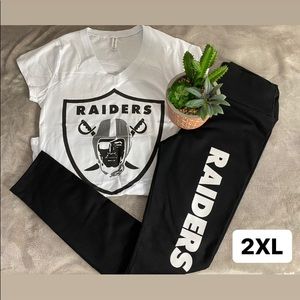 RAIDERS Women's Legging & Shirt Set NWT 2XL